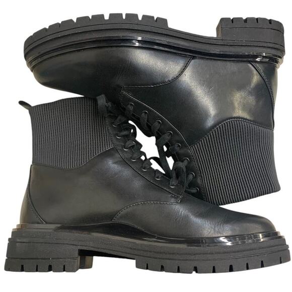 Johnston & Murphy Gianna Gore Lace up boot Combat Boot SZ 9 - Picture 3 of 8